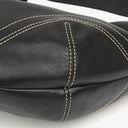 Coach Black Leather Signature Hobo Bag