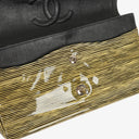 Chanel Timeless Classic Double Flap Bag Stripe Patent Leather And Silver-tone Hardware