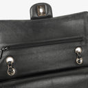 Chanel Timeless Classic Double Flap Bag Stripe Patent Leather And Silver-tone Hardware