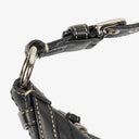 Coach Black Leather Signature Hobo Bag