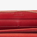 Chanel Double Stitch Tassel Red Leather Zip-Around Long Wallet
