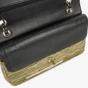 Chanel Timeless Classic Double Flap Bag Stripe Patent Leather And Silver-tone Hardware
