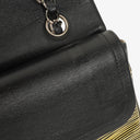 Chanel Timeless Classic Double Flap Bag Stripe Patent Leather And Silver-tone Hardware