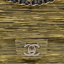 Chanel Timeless Classic Double Flap Bag Stripe Patent Leather And Silver-tone Hardware