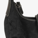 Coach Black Signature Canvas Buckle Bag