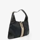 Gucci Black GG Canvas And Leather Jackie Hobo Bag