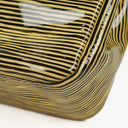 Chanel Timeless Classic Double Flap Bag Stripe Patent Leather And Silver-tone Hardware