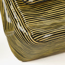 Chanel Timeless Classic Double Flap Bag Stripe Patent Leather And Silver-tone Hardware