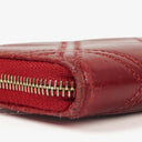 Chanel Double Stitch Tassel Red Leather Zip-Around Long Wallet