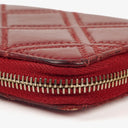 Chanel Double Stitch Tassel Red Leather Zip-Around Long Wallet