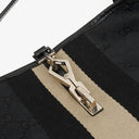 Gucci Black GG Canvas And Leather Jackie Hobo Bag