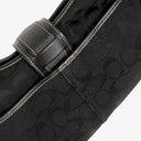 Coach Black Signature Canvas Buckle Bag