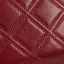 Chanel Double Stitch Tassel Red Leather Zip-Around Long Wallet