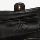 Chanel Medium Classic Double Flap Bag Black Quilted Lambskin &nbsp;24K Gold-Plated Hardware