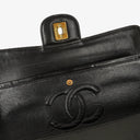 Chanel Medium Classic Double Flap Bag Black Quilted Lambskin &nbsp;24K Gold-Plated Hardware