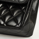 Chanel Medium Classic Double Flap Bag Black Quilted Lambskin &nbsp;24K Gold-Plated Hardware