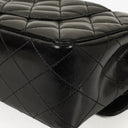 Chanel Medium Classic Double Flap Bag Black Quilted Lambskin &nbsp;24K Gold-Plated Hardware