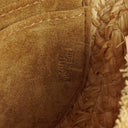 Loewe Natural Tan Calfskin Raffia Mini Gate Crossbody Bag&nbsp;