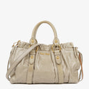 Miu Miu Vitello Light Grey Satchel Bag