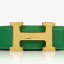 Hermes 32mm Courchevel Leather Cactus H Belt