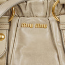 Miu Miu Vitello Light Grey Satchel Bag