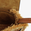 Loewe Natural Tan Calfskin Raffia Mini Gate Crossbody Bag&nbsp;
