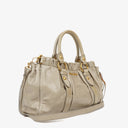 Miu Miu Vitello Light Grey Satchel Bag