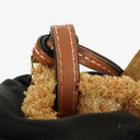 Loewe Natural Tan Calfskin Raffia Mini Gate Crossbody Bag&nbsp;