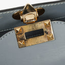 Valentino Garavani Rockstud Small Blue Calfskin Double Handle Tote Bag
