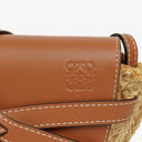Loewe Natural Tan Calfskin Raffia Mini Gate Crossbody Bag&nbsp;