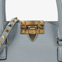 Valentino Garavani Rockstud Small Blue Calfskin Double Handle Tote Bag