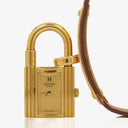 Hermes Kelly Beige Leather Gold Plated Watch