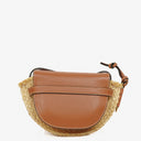 Loewe Natural Tan Calfskin Raffia Mini Gate Crossbody Bag&nbsp;