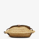 Loewe Natural Tan Calfskin Raffia Mini Gate Crossbody Bag&nbsp;