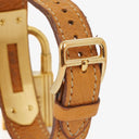 Hermes Kelly Beige Leather Gold Plated Watch