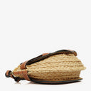 Loewe Natural Tan Calfskin Raffia Mini Gate Crossbody Bag&nbsp;