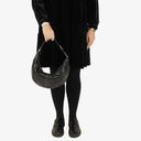 Coach Black Leather Signature Hobo Bag