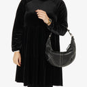 Coach Black Leather Signature Hobo Bag