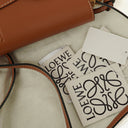 Loewe Natural Tan Calfskin Raffia Mini Gate Crossbody Bag&nbsp;
