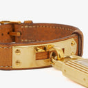 Hermes Kelly Beige Leather Gold Plated Watch