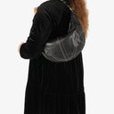 Coach Black Leather Signature Hobo Bag