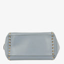 Valentino Garavani Rockstud Small Blue Calfskin Double Handle Tote Bag