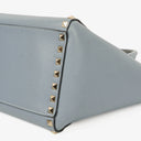 Valentino Garavani Rockstud Small Blue Calfskin Double Handle Tote Bag