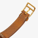 Hermes Kelly Beige Leather Gold Plated Watch