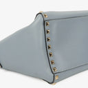 Valentino Garavani Rockstud Small Blue Calfskin Double Handle Tote Bag