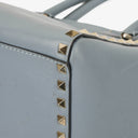 Valentino Garavani Rockstud Small Blue Calfskin Double Handle Tote Bag