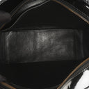 Chanel Borsa a Spalla in Pelle Verniciata Trapuntata Nera con Cuciture a Diamante