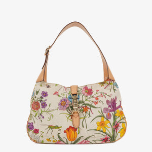 Gucci New Jackie Flora Canvas Shouder Bag