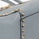 Valentino Garavani Rockstud Small Blue Calfskin Double Handle Tote Bag