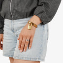 Hermes Kelly Beige Leather Gold Plated Watch